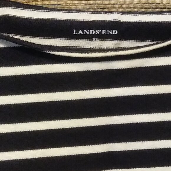 Lands' End Striped 3/4 Sleeve Top | Nautical Vibes XL (18-20) - Picture 5 of 5